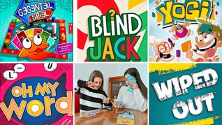 Unsere Spieletipps für Silvester: „Gegenteil Brettspiel“, „Blind Jack“, „Yogi“, „Wiped Out“ und „Oh My Word“